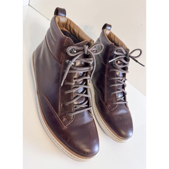 Clarks Norsen Mid Leatherback Boot FauxFur Lining British Tan 13 Academia 48-08 main image 9